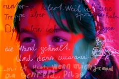 "KInder (im) Blick, 2008, 58x58cm, Digitalprint auf Banner, UL